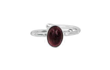 Garnet adjustable january birthstone ring